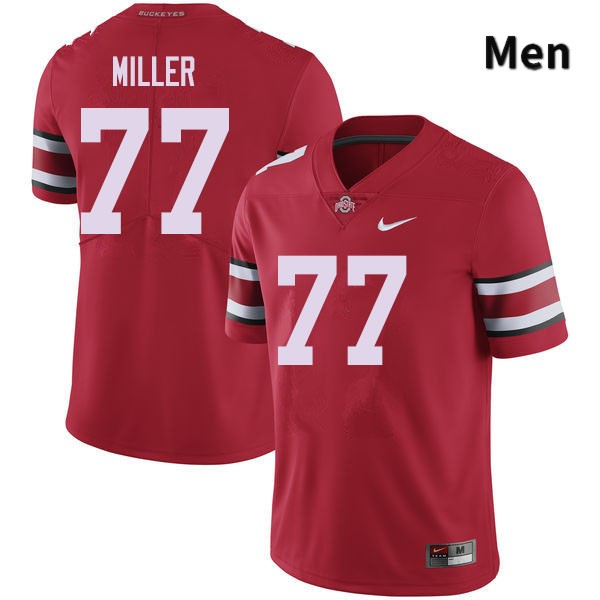 Ohio State Buckeyes Harry Miller Men's #77 Red Authentic Stitched College Football Jersey